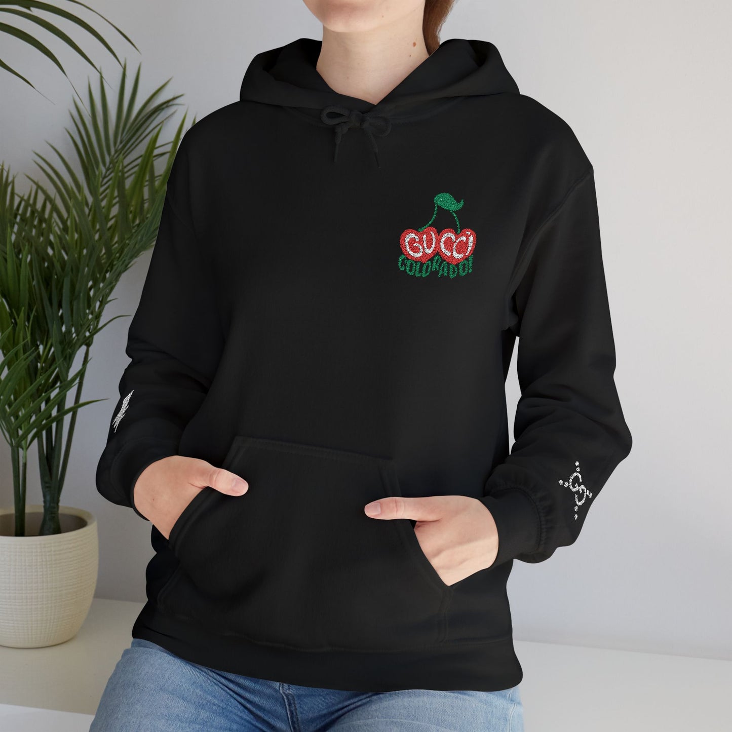 Trendy GG Cherry Colorado Embroidery Unisex Heavy Blend™ Hooded Sweatshirt Parody