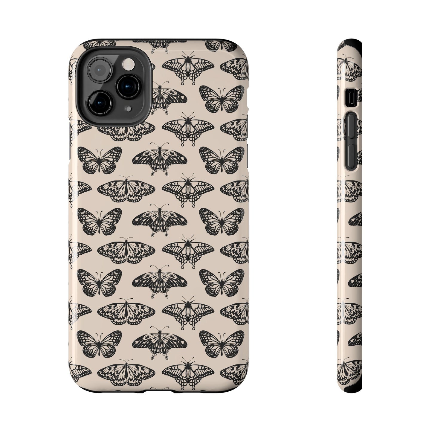 Vintage Black Butterfly Tough Phone Cases