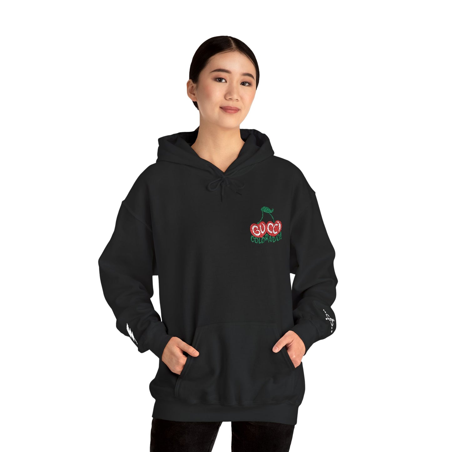 Trendy GG Cherry Colorado Embroidery Unisex Heavy Blend™ Hooded Sweatshirt Parody