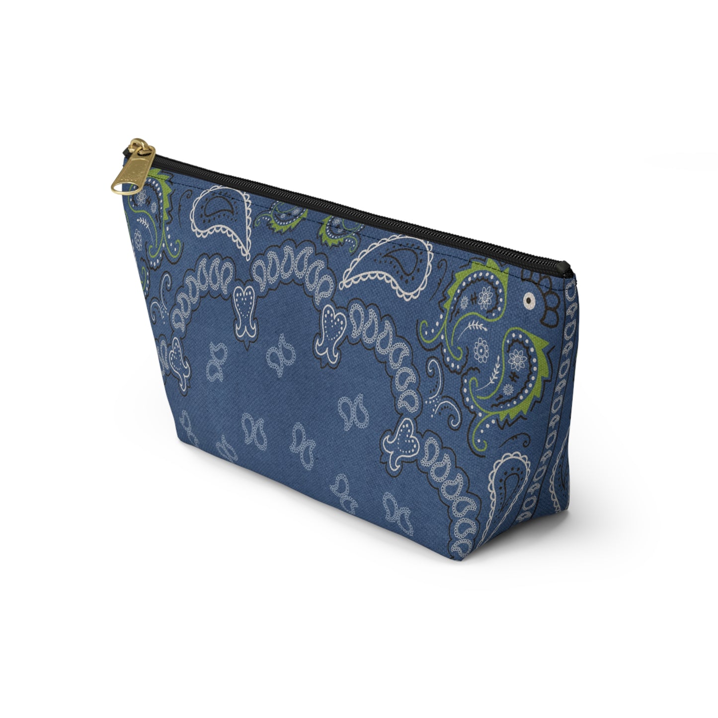 Blue Bandana Accessory Pouch w T-bottom