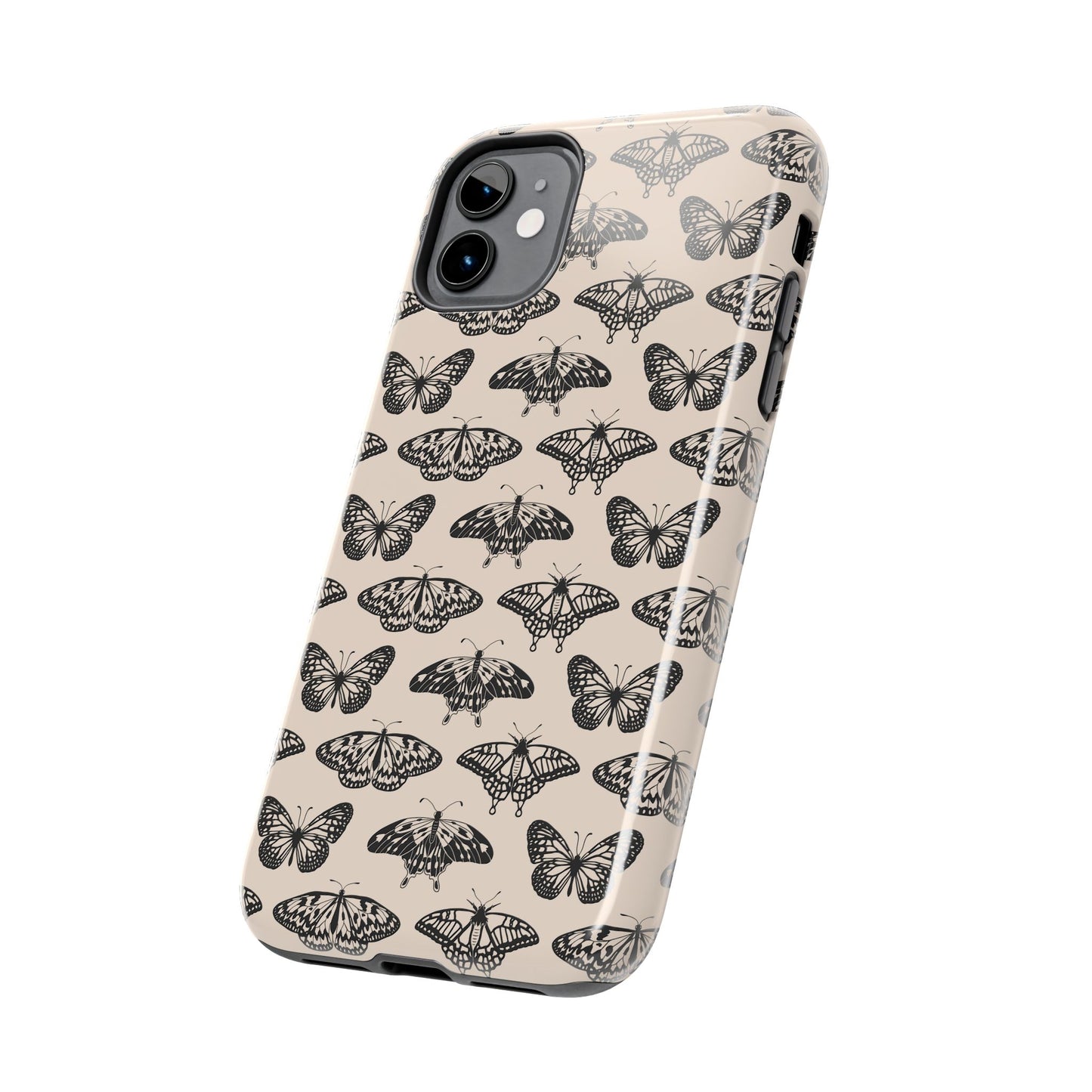 Vintage Black Butterfly Tough Phone Cases