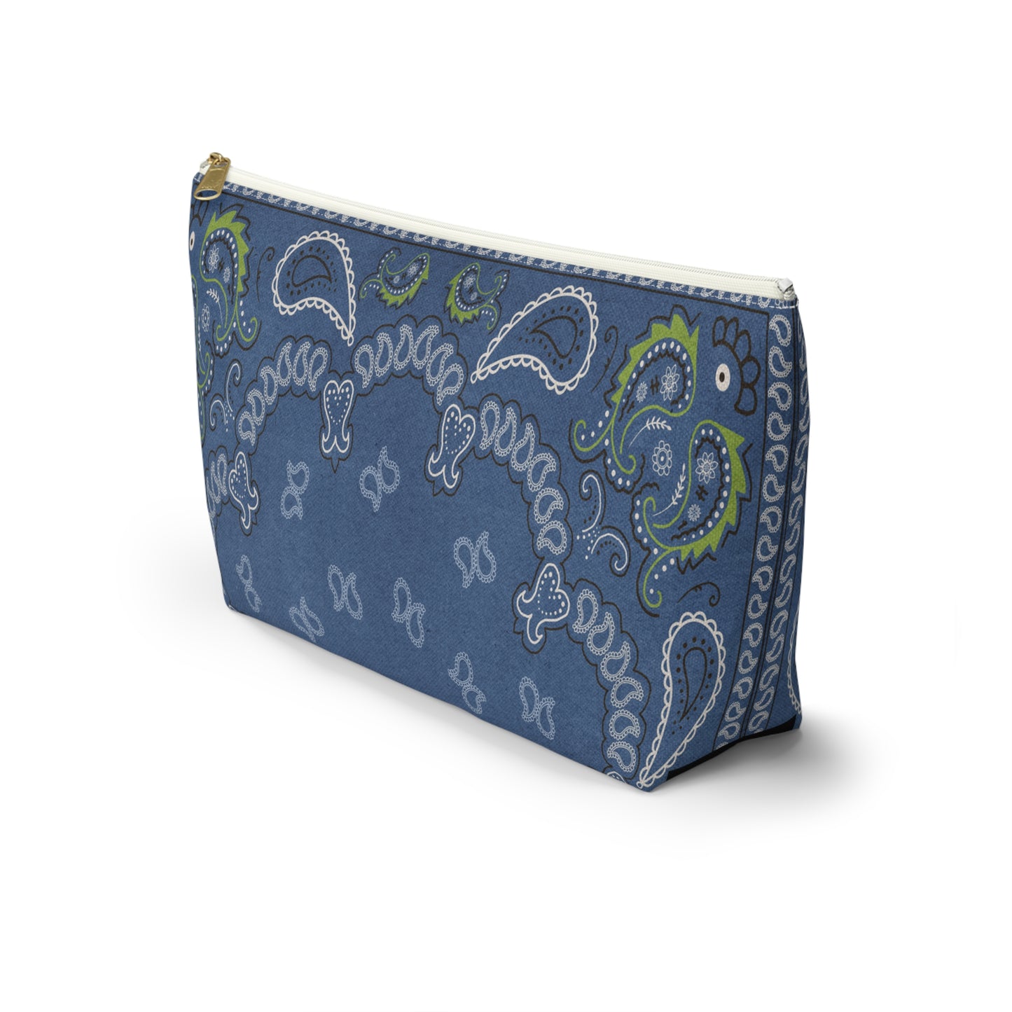 Blue Bandana Accessory Pouch w T-bottom