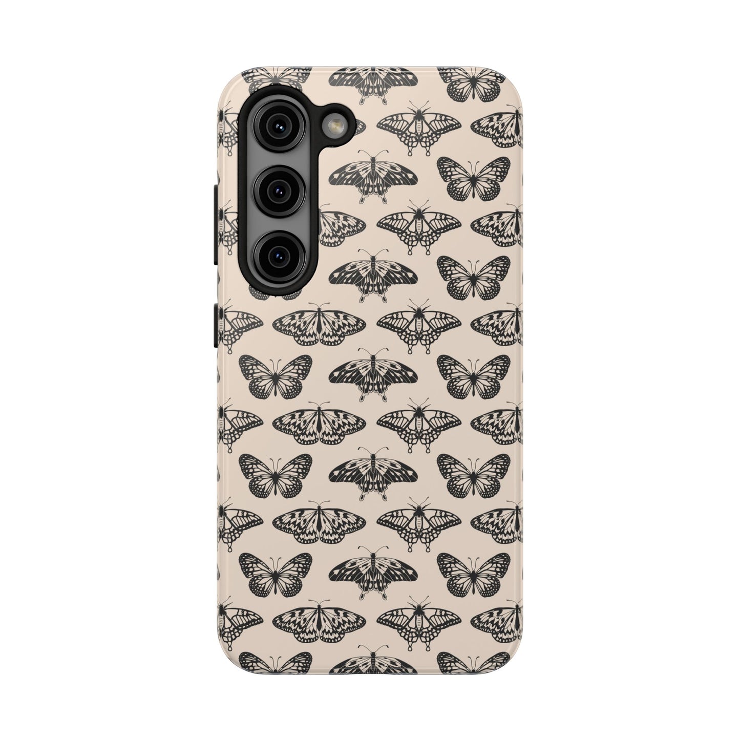 Vintage Black Butterfly Tough Phone Cases